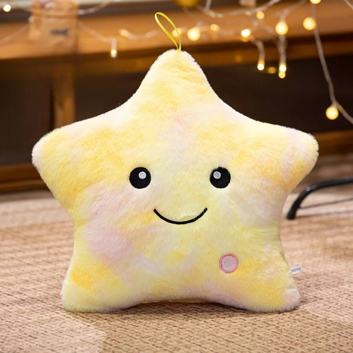 LED Glowing Star Plush Toy – Soft Pillow Doll for Kids & Home Décor