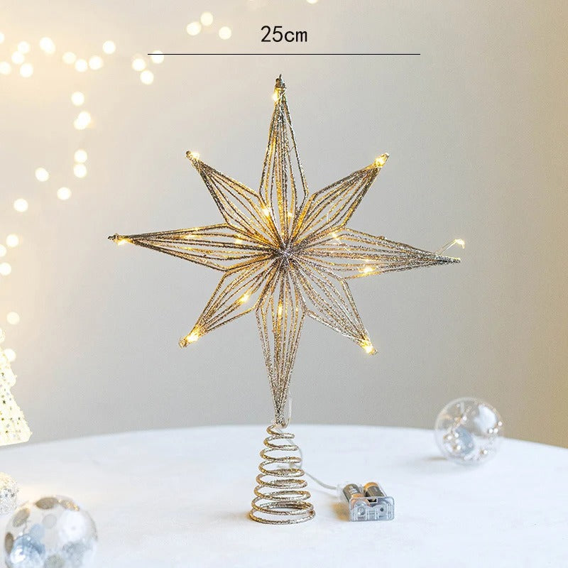 LED Christmas Tree Topper Star with Lights – Holiday Decoration