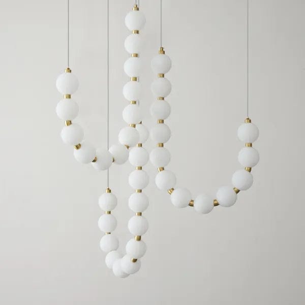 Luxury White Necklace Chandelier - Elegant Jewelry-Inspired Design