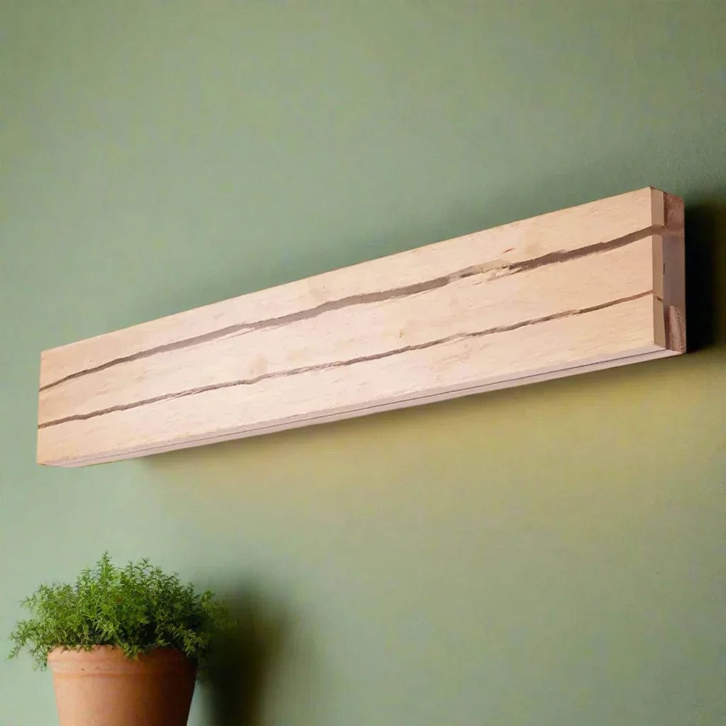 Modern Wood Crack Wall Sconce – Natural LED Home Decor Light