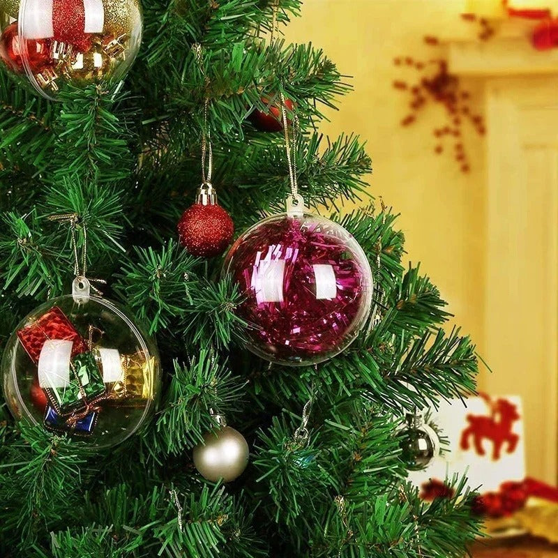 12Pcs DIY Transparent Fillable Baubles