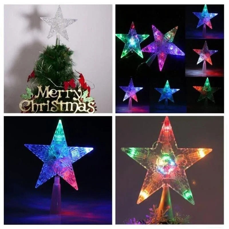 Colour Changing Christmas Tree Topper Star