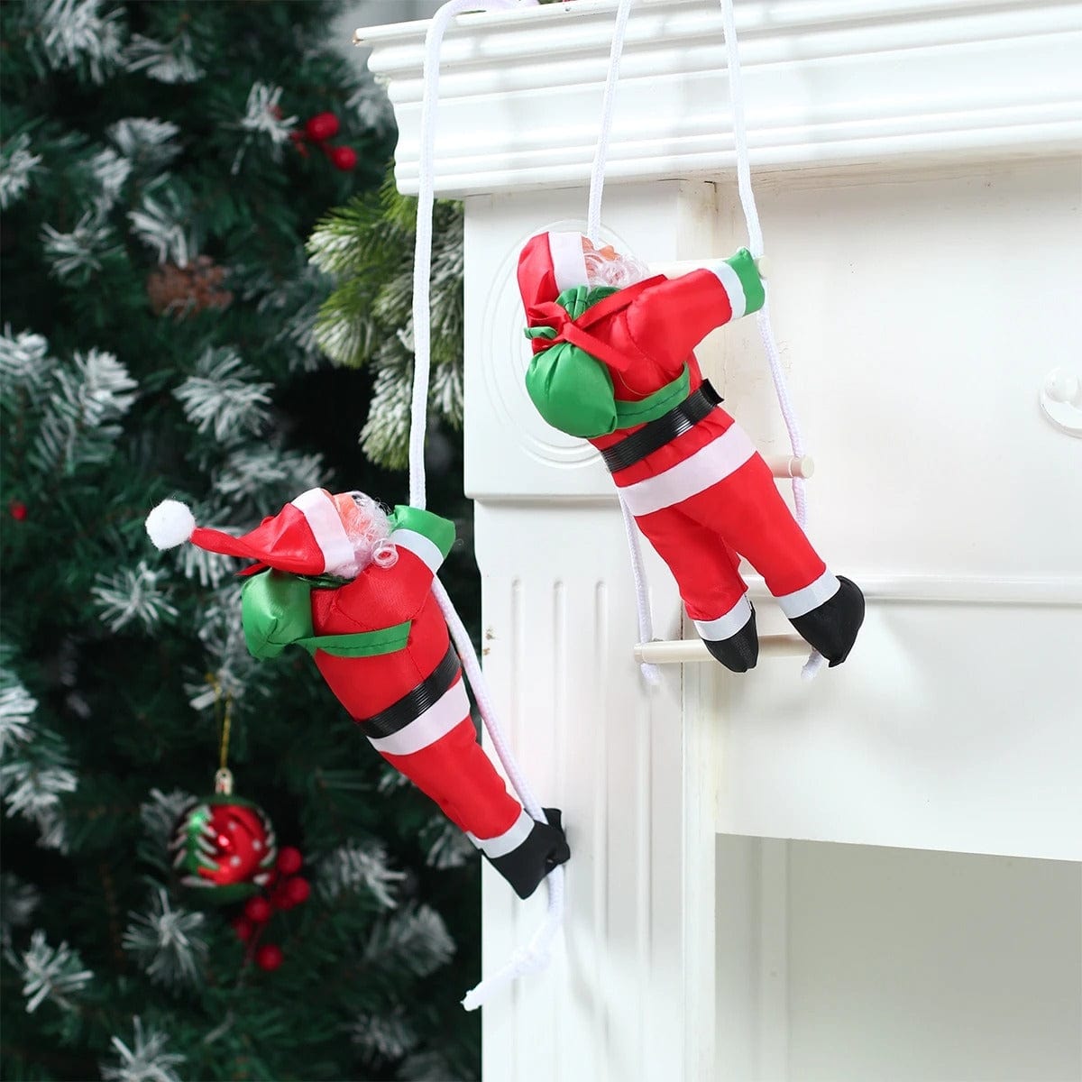 Santa Claus Climbing Ladder Pendant - Christmas Tree Decoration