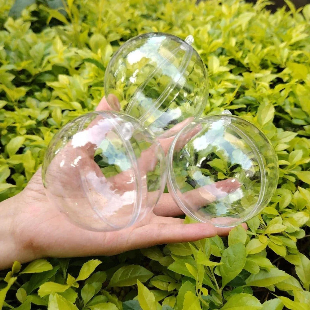 12Pcs DIY Transparent Fillable Baubles