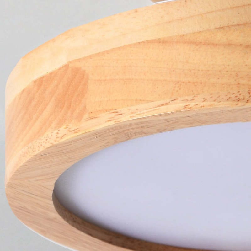 Modern Wooden LED Ceiling Light – Minimalist Design with Natural Elegance