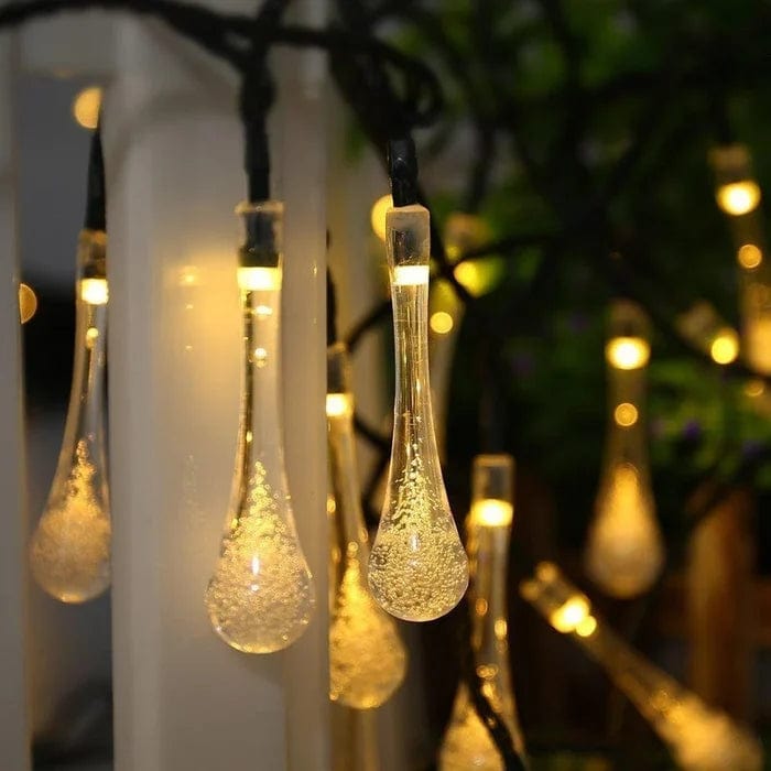 Enchanting Water Droplet Solar Lights - 8 Modes, Weatherproof