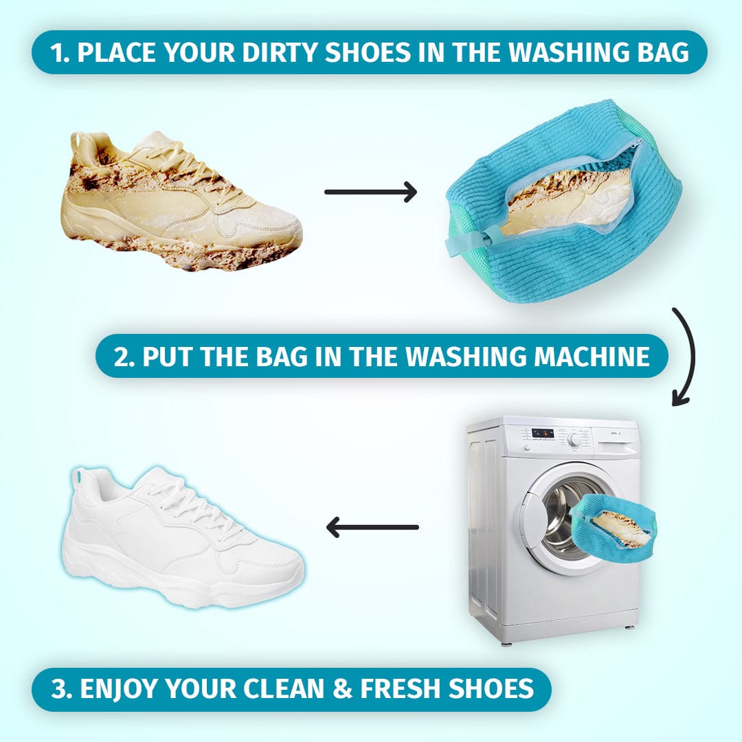 Premium Shoes Cleaning Bag | Blue | 1+1 FREE