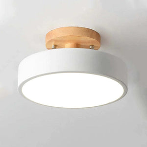 Modern Wooden LED Ceiling Light – Minimalist Design with Natural Elegance