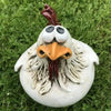 Curious Resin Chickens – Charming Garden Decor with Big Eyes