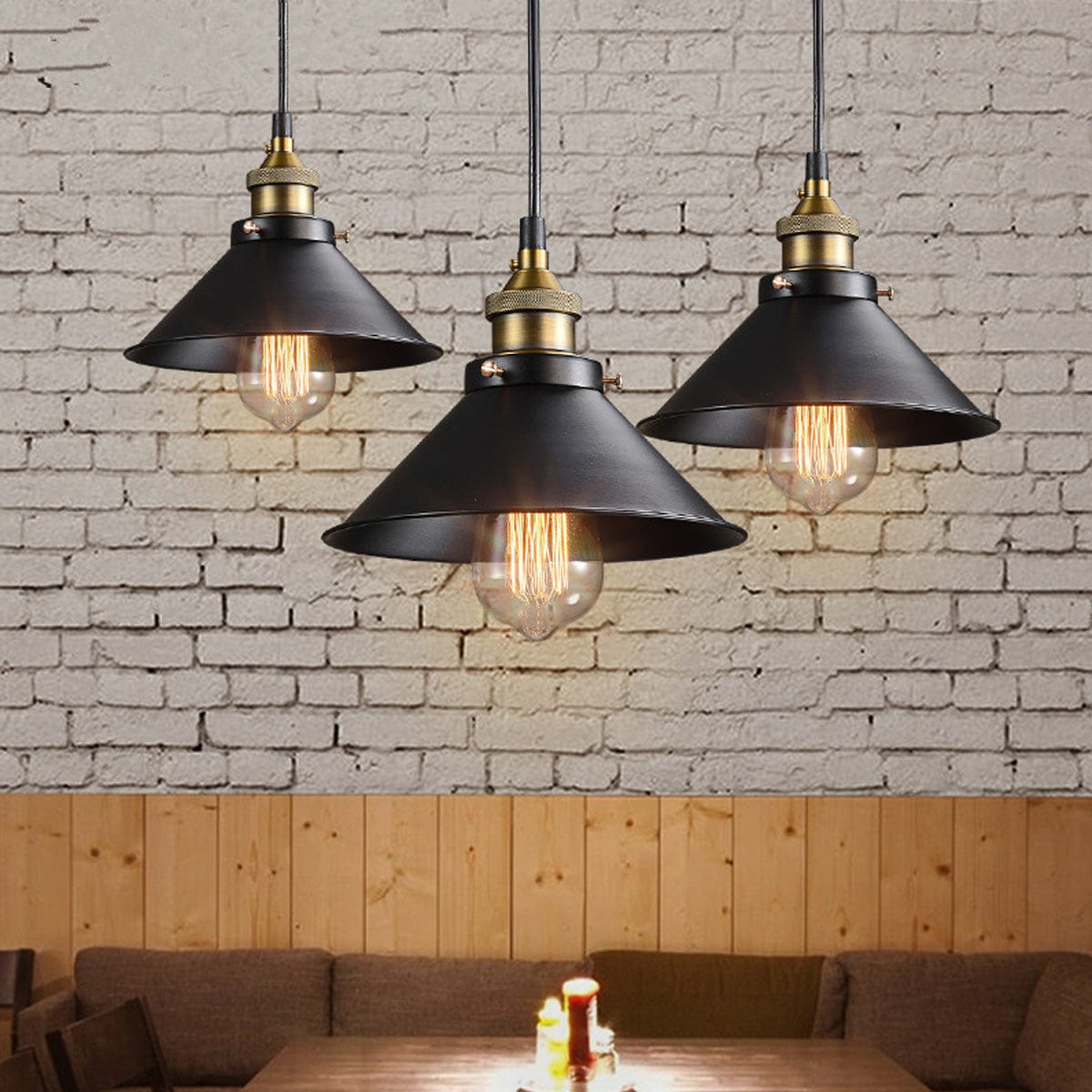 Brass Cone Pendant Light – Vintage Charm with Modern Elegance