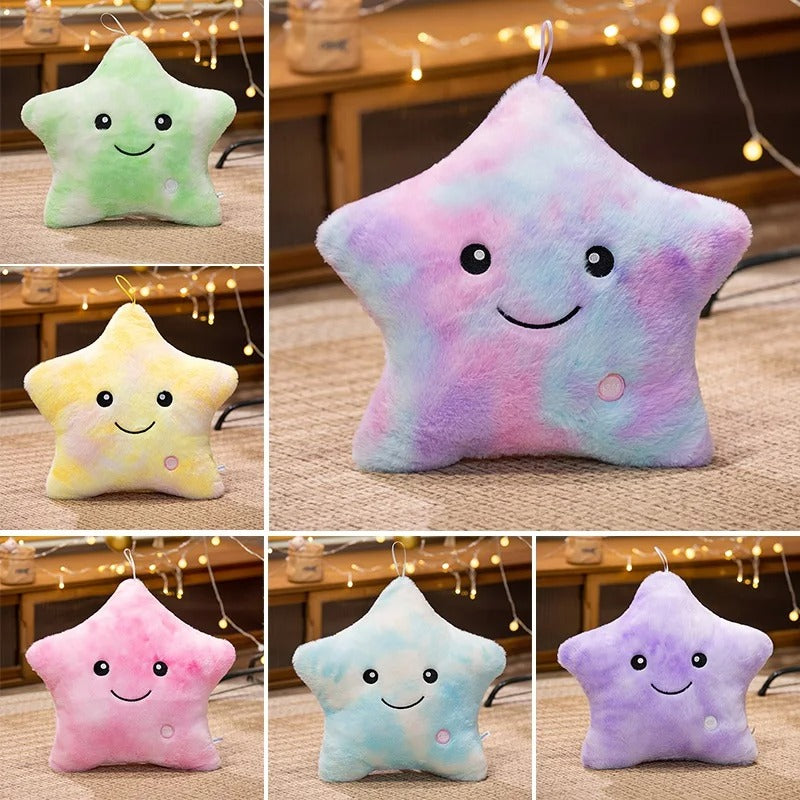 LED Glowing Star Plush Toy – Soft Pillow Doll for Kids & Home Décor