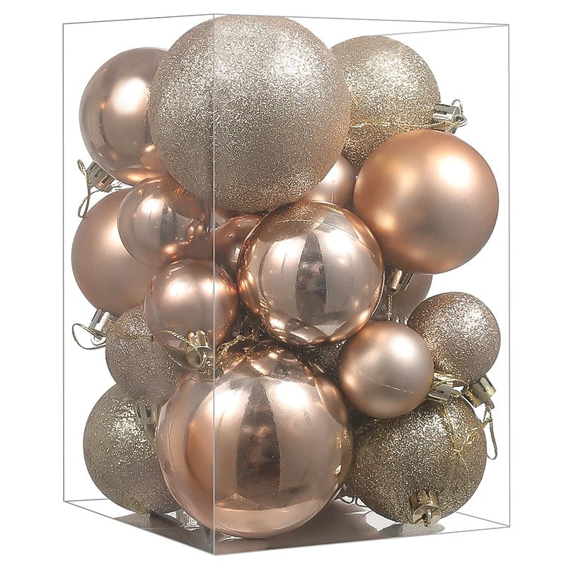 24pcs Christmas Tree Ornaments – 4-8cm Shatterproof Balls