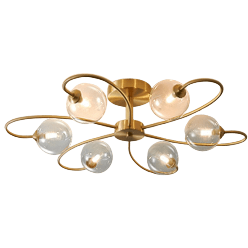 BLOOM Ceiling Light - Luxurious Gold Design with Clear Glass Shade