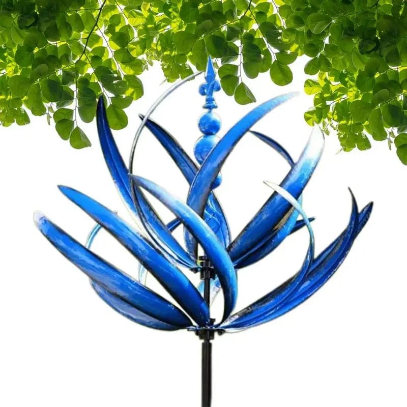 Harlow Blue Wind Spinner – Eco-Friendly, Durable Metal Garden Decor