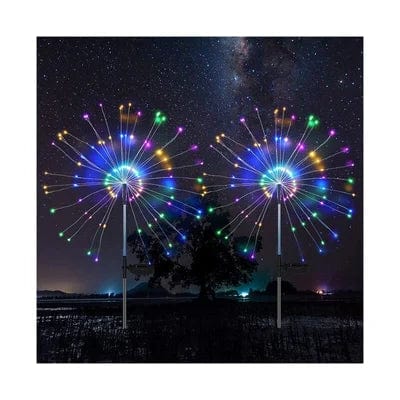 Solar-Powered Firework LED Garden Lights - 90 LEDs, Weatherproof, 2 Modes