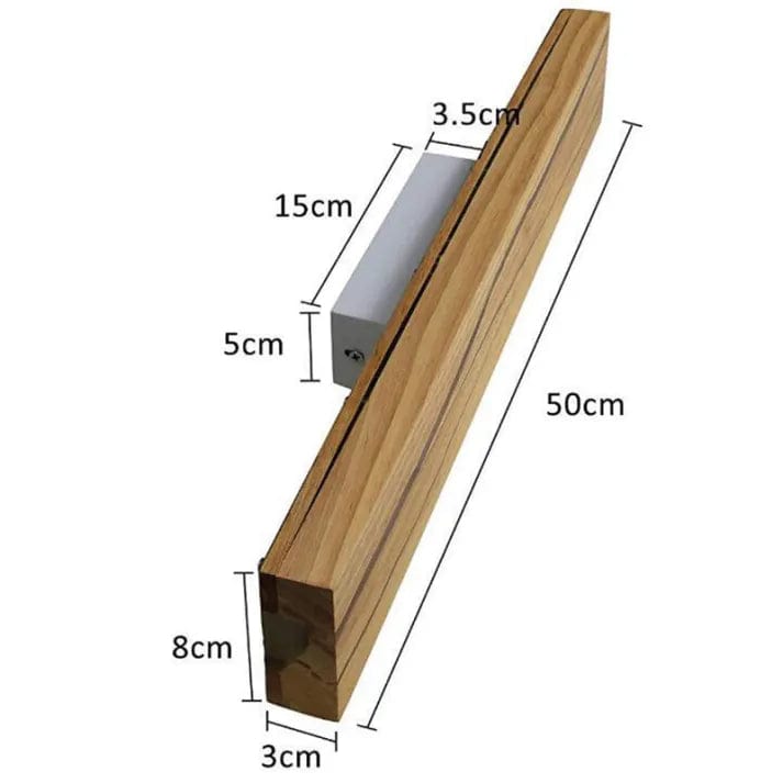 Modern Wood Crack Wall Sconce – Natural LED Home Decor Light