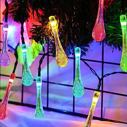 Enchanting Water Droplet Solar Lights - 8 Modes, Weatherproof