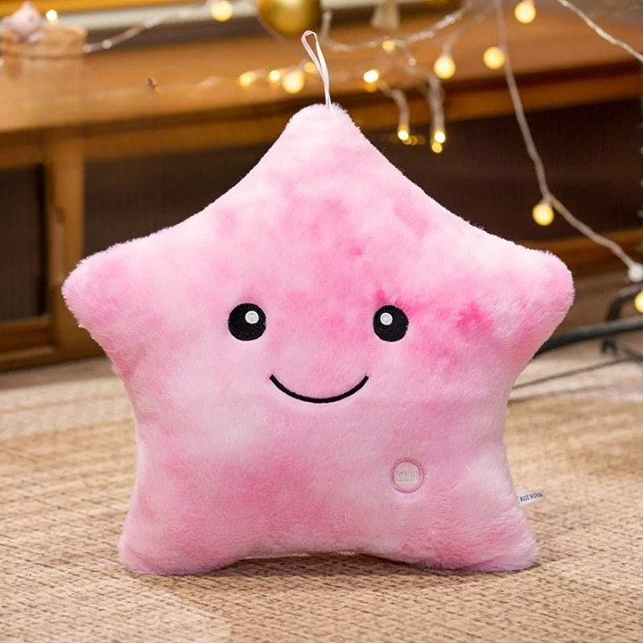 LED Glowing Star Plush Toy – Soft Pillow Doll for Kids & Home Décor