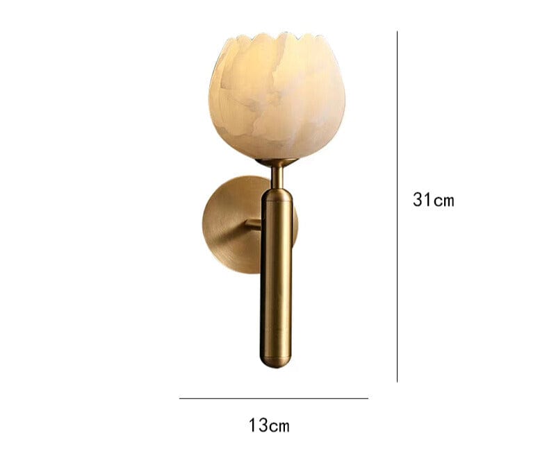 Marble Rose Wall Light – Elegant Floral LED Lamp