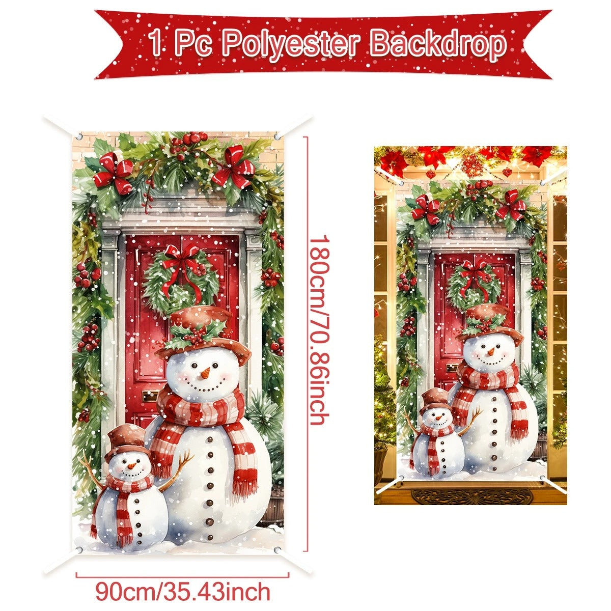 Festive Merry Christmas Door Banner – Holiday 2024-2025 Decoration