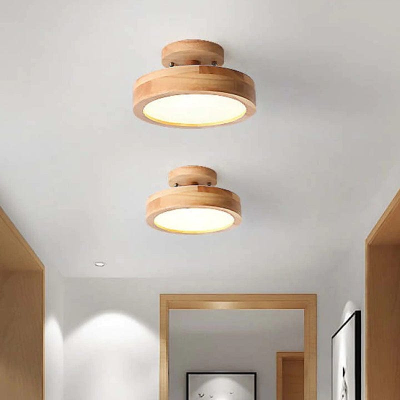 Modern Wooden LED Ceiling Light – Minimalist Design with Natural Elegance