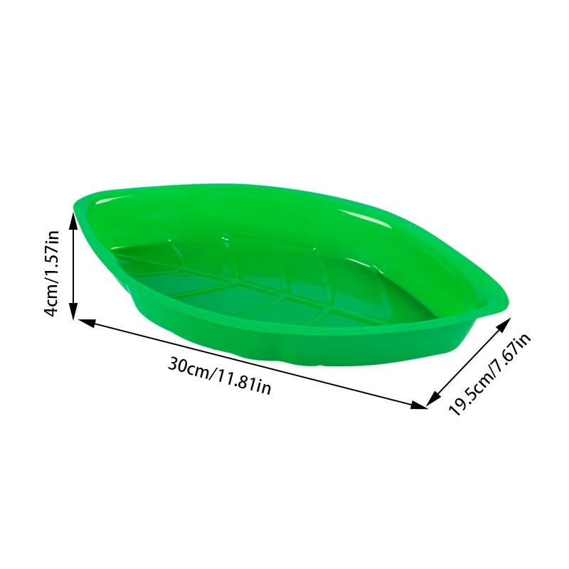 6-Piece Green Leaf Plates – Tropical Party Décor & Serving Bowls