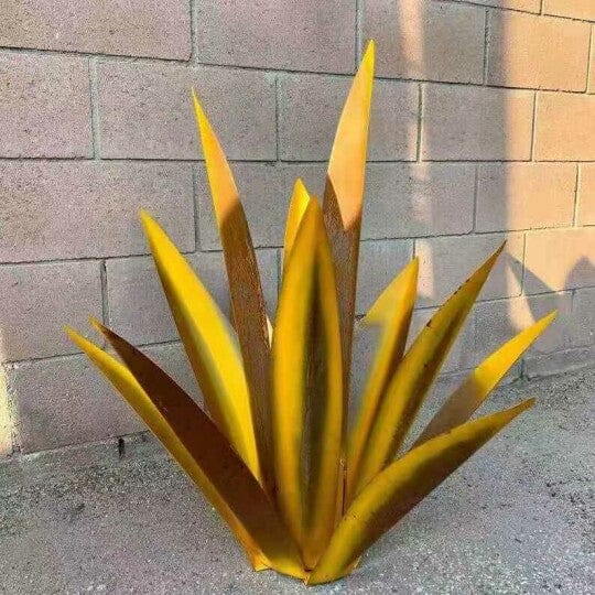 Handcrafted Red Tequila Agave Plant Sculpture – 35 cm