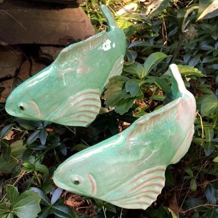 Flowing Garden Fish Sculpture - Unique Outdoor Decoration