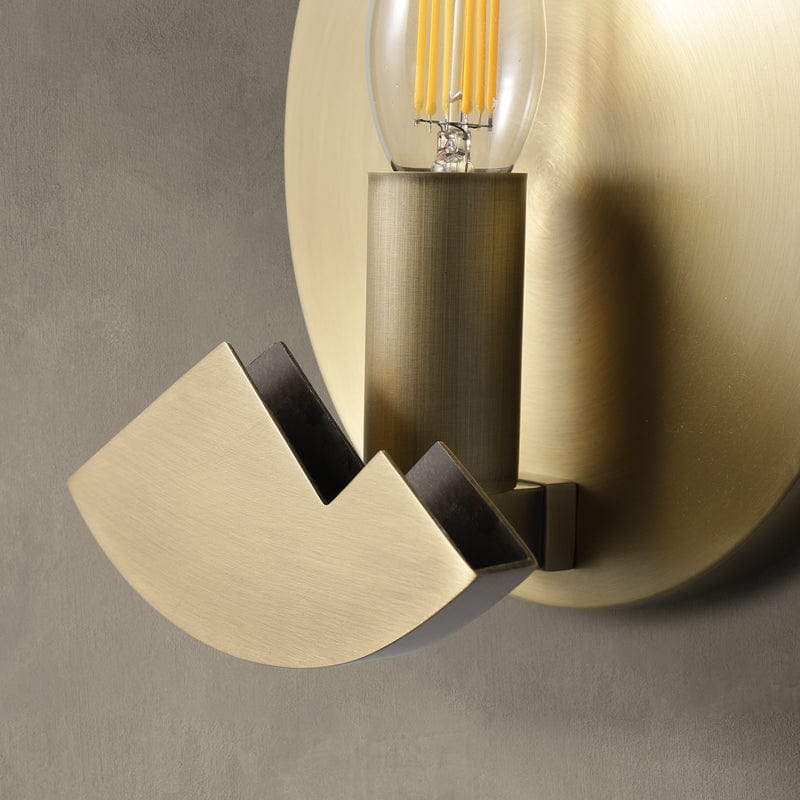 Nordic Minimalist Marble Wall Light – Elegant Brass