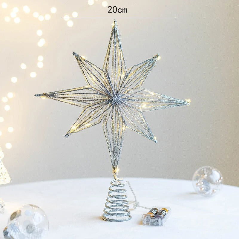 LED Christmas Tree Topper Star with Lights – Holiday Decoration