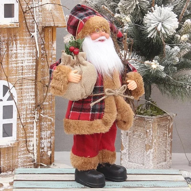 Santa Claus Doll with Gift Bags – Christmas Party Ornament & Festive Home Décor