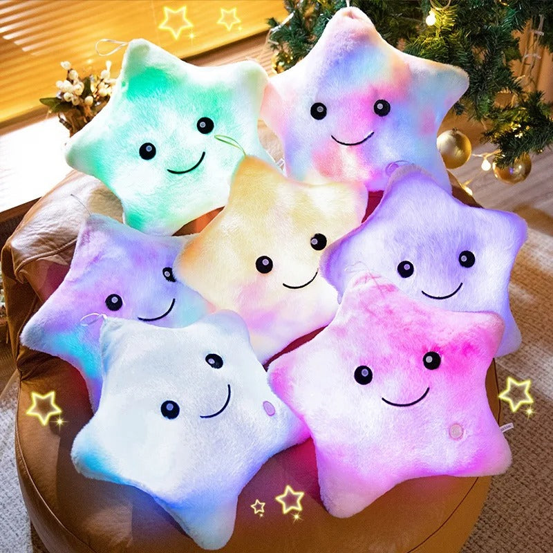 LED Glowing Star Plush Toy – Soft Pillow Doll for Kids & Home Décor