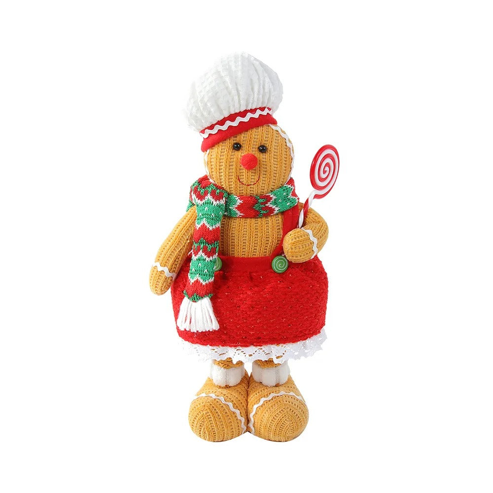 Large Retractable Gingerbread Man Doll | Christmas Decor