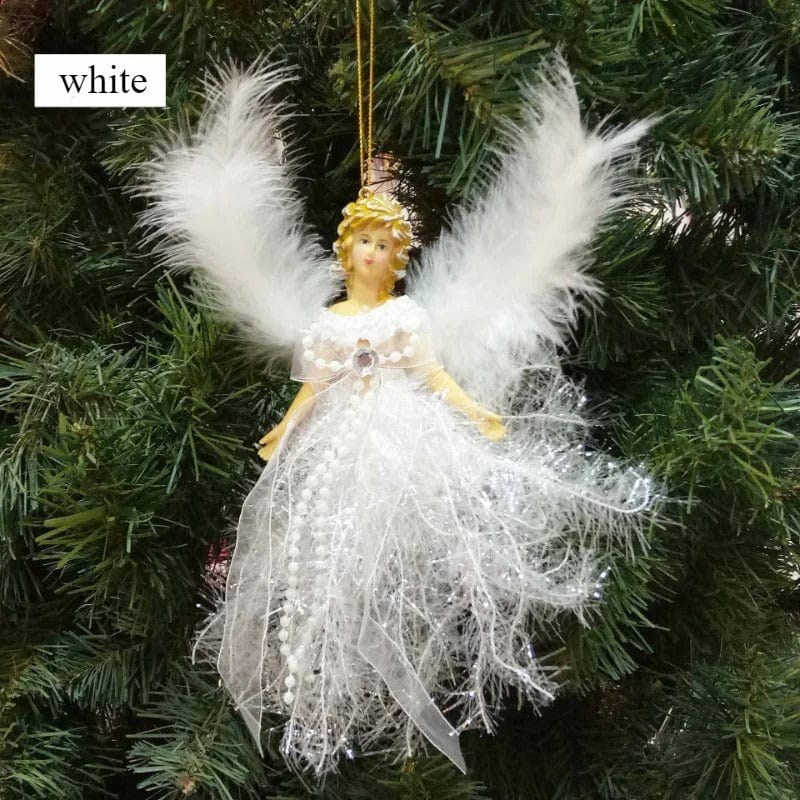 Set of 6 Plush Angel Girl Tree Pendants | Christmas Hanging Ornaments