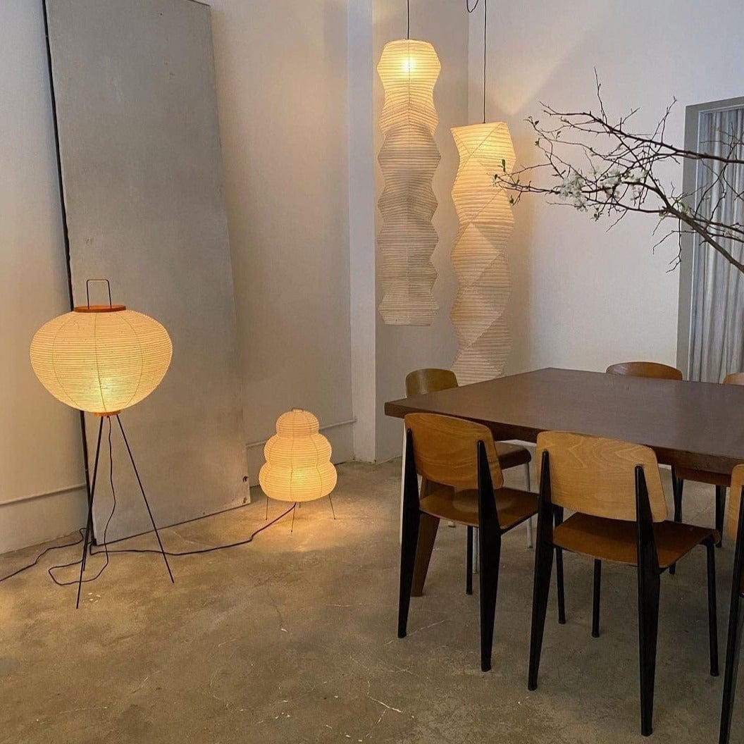 SereneGlow Rice Paper Floor Lamp – Minimalist Elegance