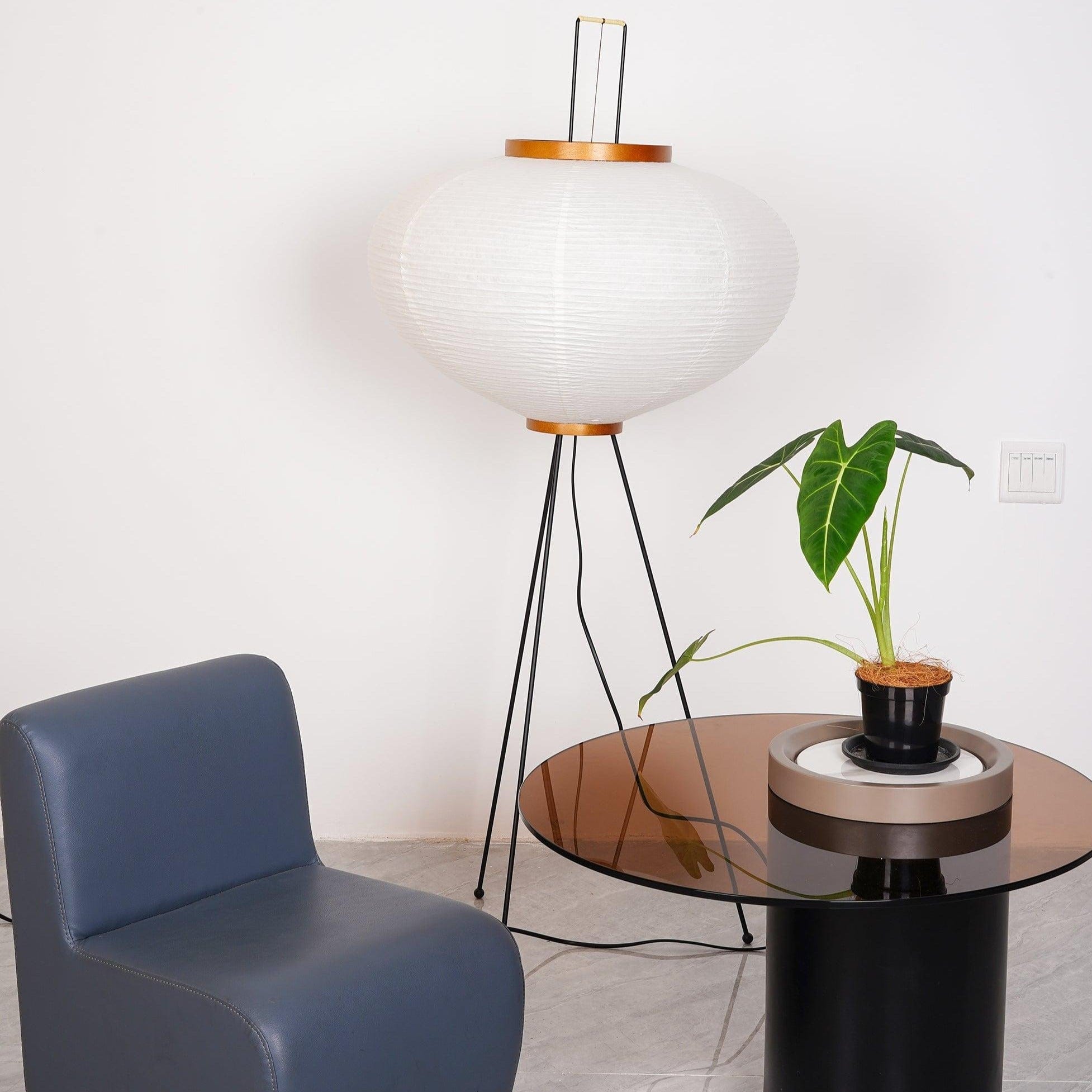 SereneGlow Rice Paper Floor Lamp – Minimalist Elegance