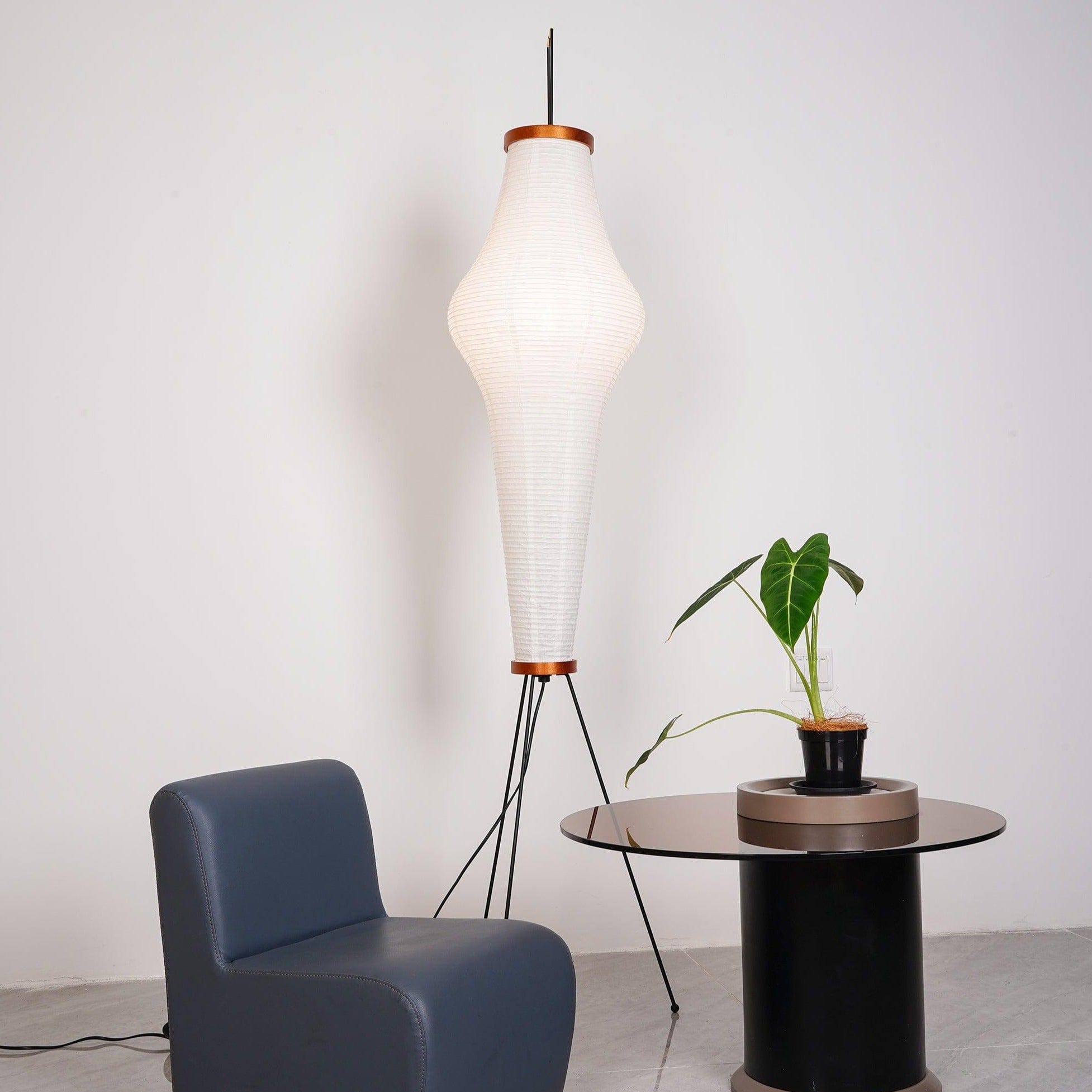 SereneGlow Rice Paper Floor Lamp – Minimalist Elegance