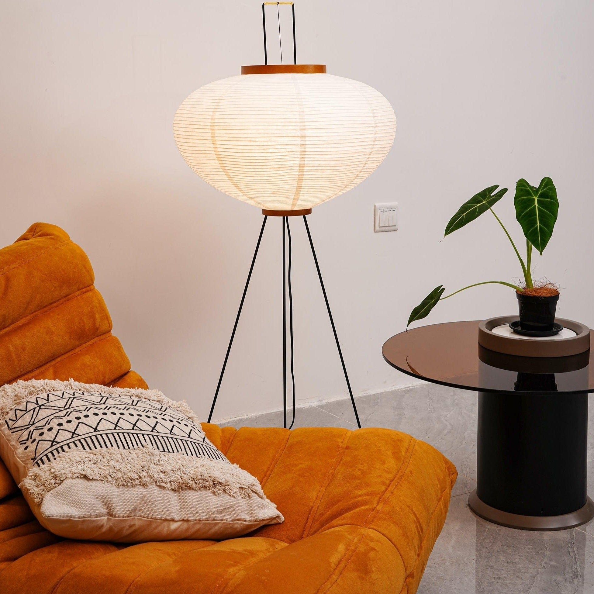 SereneGlow Rice Paper Floor Lamp – Minimalist Elegance