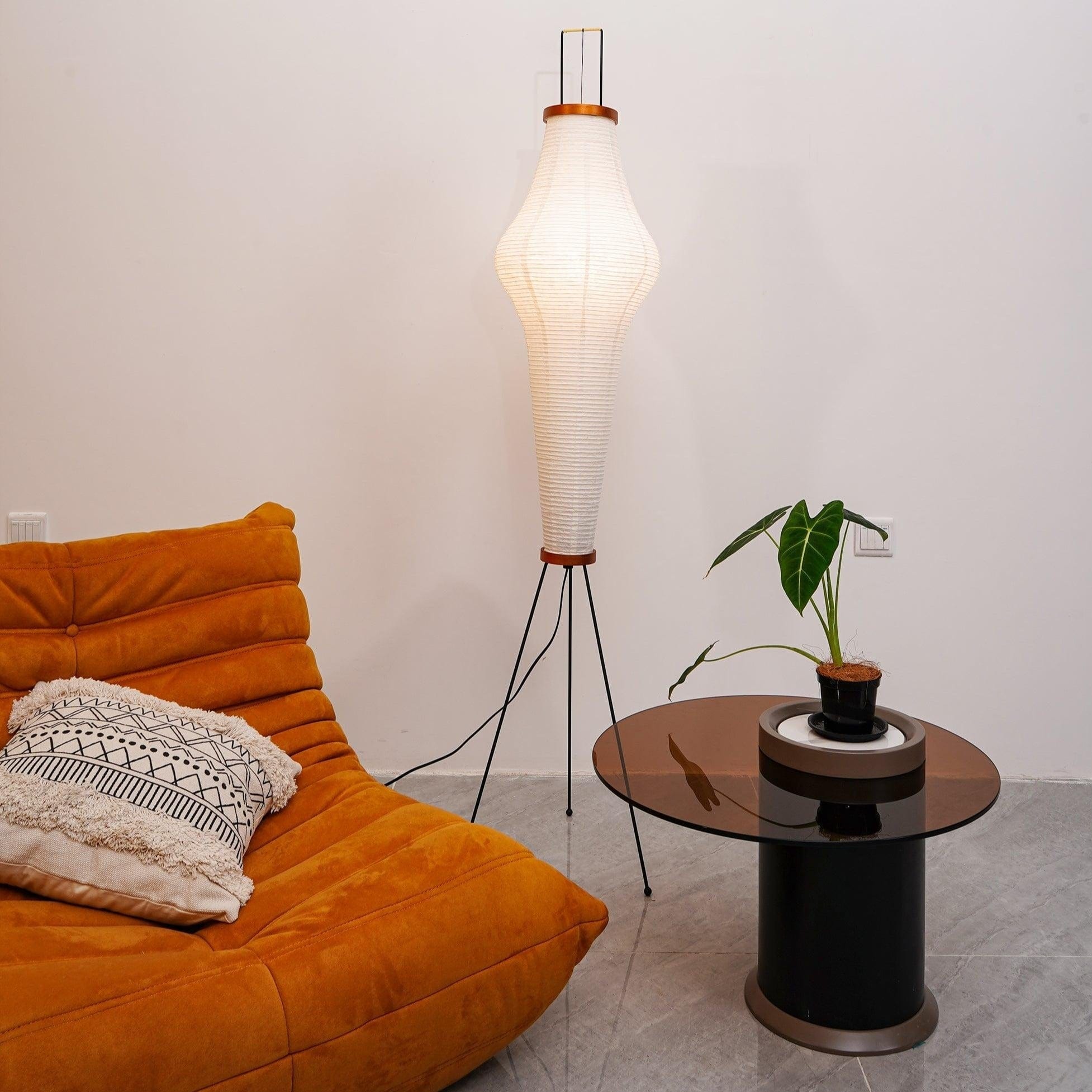 SereneGlow Rice Paper Floor Lamp – Minimalist Elegance