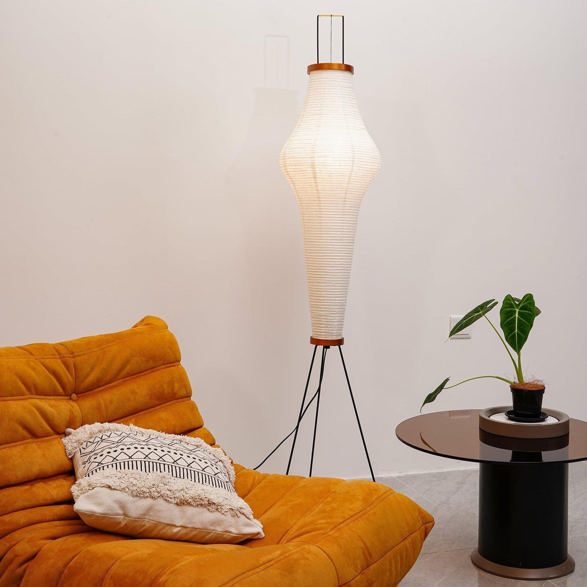 SereneGlow Rice Paper Floor Lamp – Minimalist Elegance