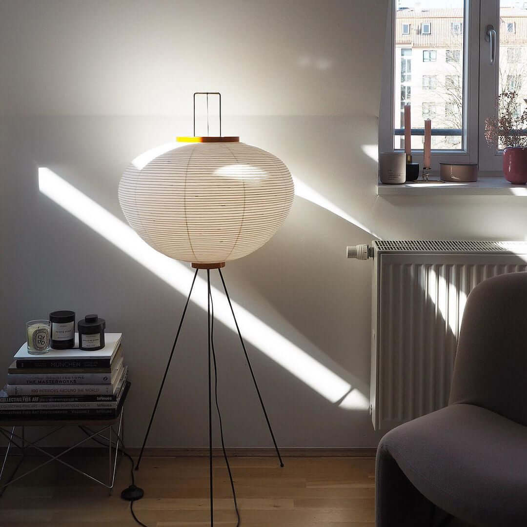 SereneGlow Rice Paper Floor Lamp – Minimalist Elegance