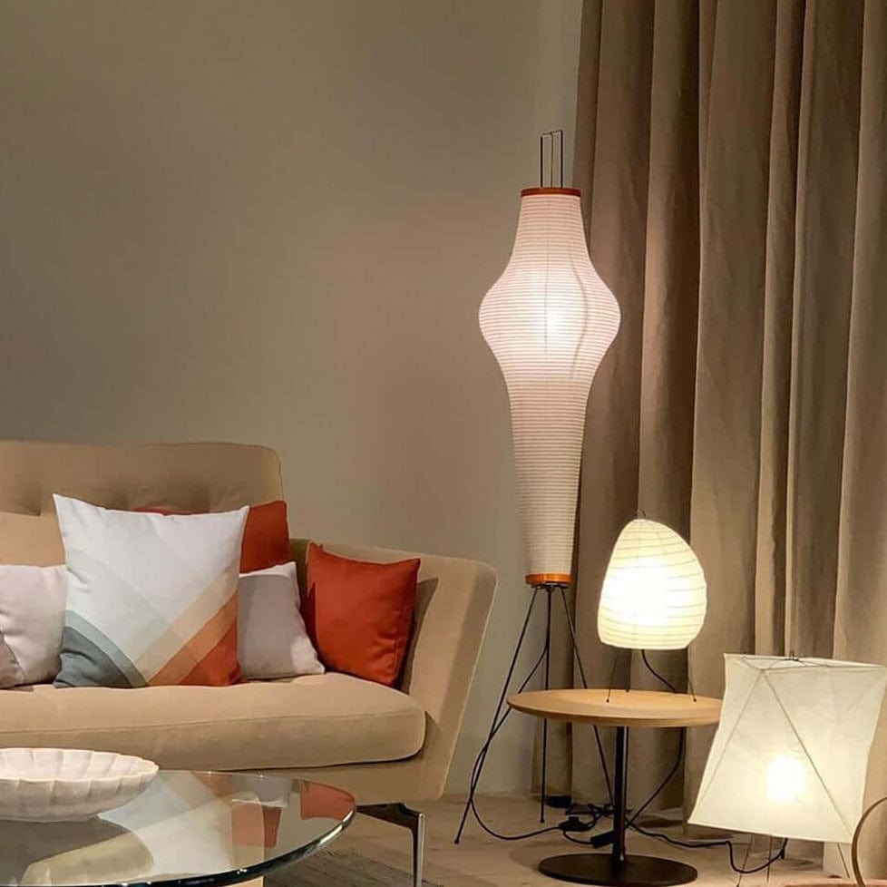 SereneGlow Rice Paper Floor Lamp – Minimalist Elegance