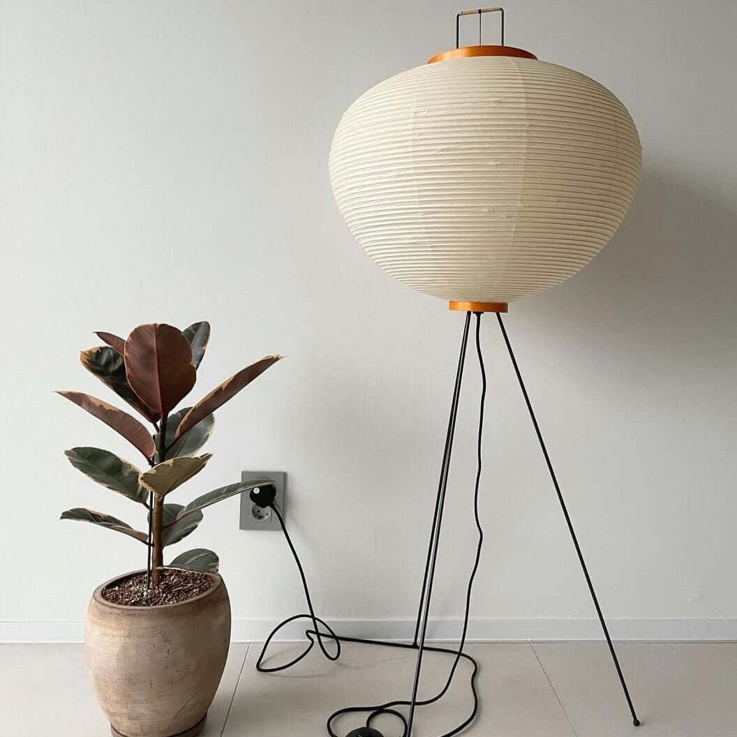 SereneGlow Rice Paper Floor Lamp – Minimalist Elegance