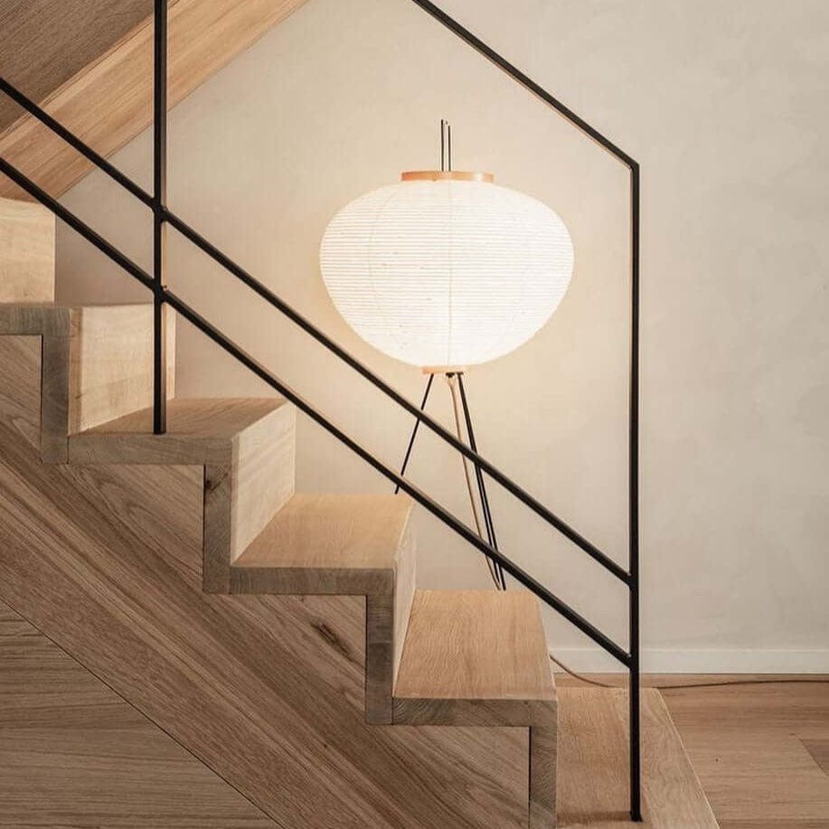 SereneGlow Rice Paper Floor Lamp – Minimalist Elegance