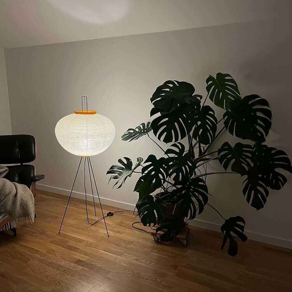 SereneGlow Rice Paper Floor Lamp – Minimalist Elegance