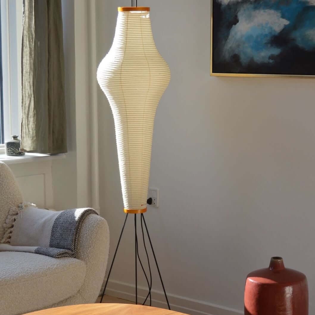 SereneGlow Rice Paper Floor Lamp – Minimalist Elegance