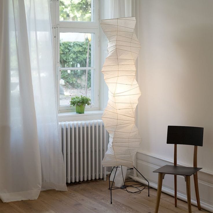 SereneGlow Rice Paper Floor Lamp – Minimalist Elegance