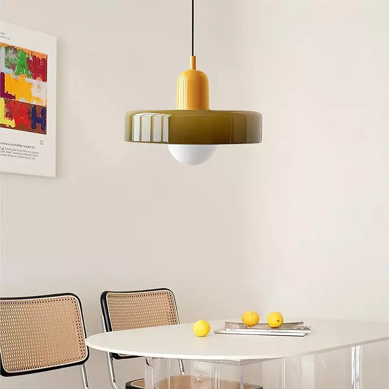 Stained Glass Pendant Light – Modern Bauhaus Design