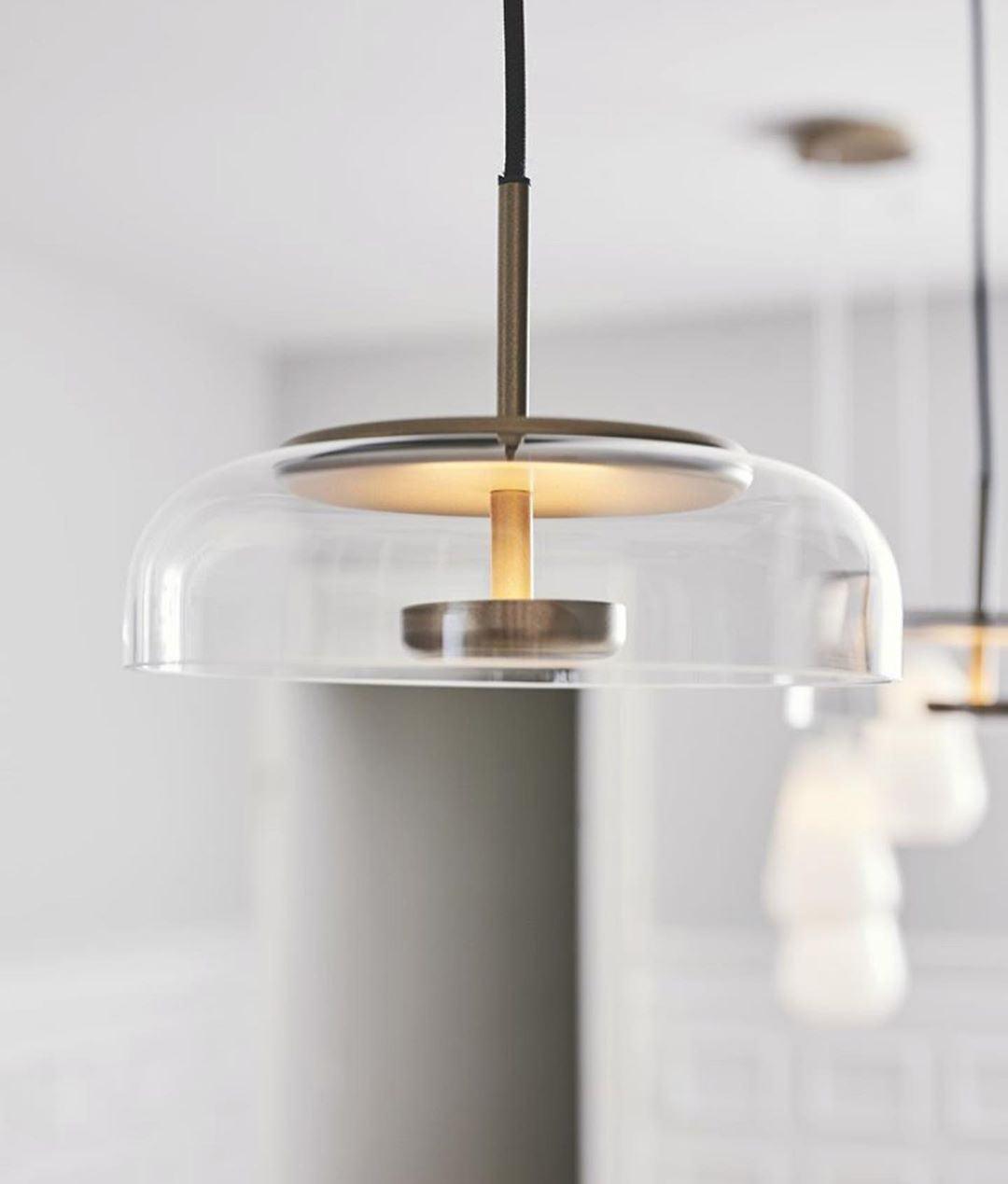 Solara Modern Brass Pendant Light – LED, Adjustable Height