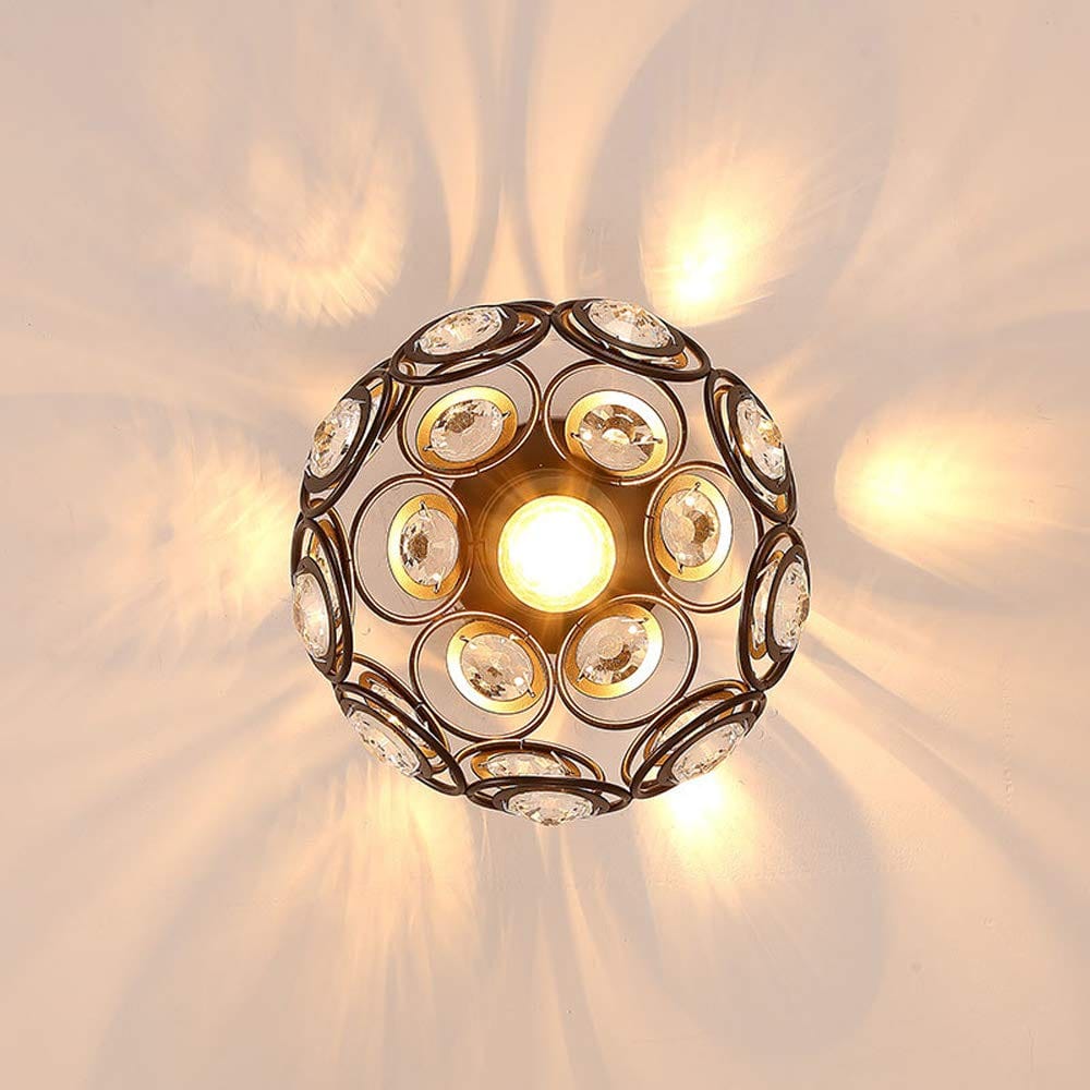 Fancy Gold Luxury Ball Ceiling Light - Opulent Hallway Illumination